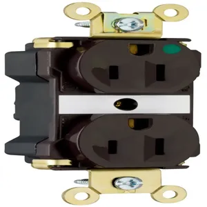 PASS AND SEYMOUR PT8200-LA Extra Heavy Duty Duplex Receptacle, Hospital Grade, 15A, 125V, Light Almond | CH4GWH