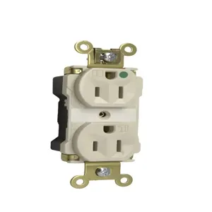 PASS AND SEYMOUR PT8200-ILGRY Extra Heavy Duty Duplex Receptacle, Hospital Grade, Illuminated, 15A, 125V, Gray | CH4GVU