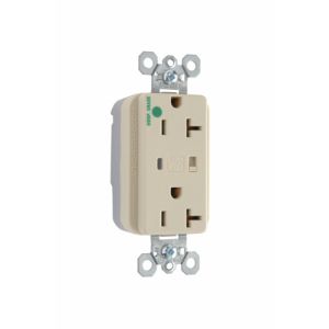 PASS AND SEYMOUR PT8300-ISP Extra Heavy Duty Duplex Receptacle, Hospital Grade, Surge Protective, Ivory | CH4HAQ