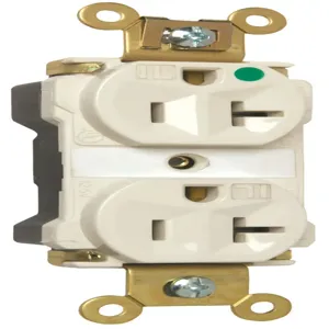 PASS AND SEYMOUR PT8300-LA Extra Heavy Duty Duplex Receptacle, Hospital Grade, 20A, 125V, Light Almond | CH4GWR