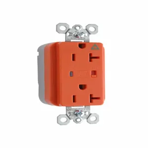 PASS AND SEYMOUR PTIG5362-OSP Isolated Ground Receptacle, Surge Protective, Duplex, Orange | CH4HEN