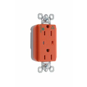 PASS AND SEYMOUR PTIG8200-OSP Duplex Receptacle, Isoltaed Ground, Surge Protective, Orange | CH4HAX