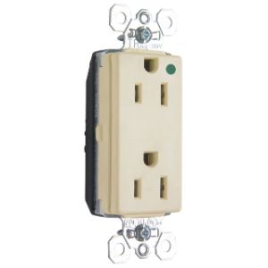 PASS AND SEYMOUR PTTR26262-HGI Duplex Receptacle, 15A, 125V, Tamper Resistant, Ivory | CH4HNZ