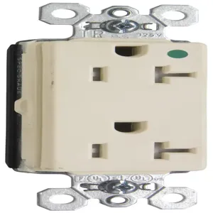 PASS AND SEYMOUR PTTR26362-HGLA Duplex Receptacle, 20A, 125V, Tamper Resistant, Light Almond | CH4HPD