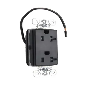 PASS AND SEYMOUR PTTR26362CDBK Duplex Receptacle, Spec Grade, Plug Load Controllable, 20A, 125V, Black | CH4HKY