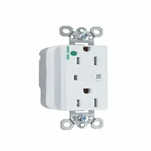 PASS AND SEYMOUR PTTR8200-WSP Tamper Resistant Duplex Receptacle, Hospital Grade, Surge Protective, White | CH4HBH