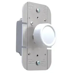 PASS AND SEYMOUR R1003-PWV Rotary Dimmer, 120V, White | CH4JMT