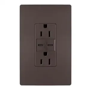 PASS AND SEYMOUR R26USBCC6DBCCV4 USB Charger Receptacle, Tamper Resistant, Ultra Fast, C/C Outlet, 15A | CH4HYQ