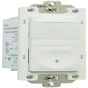 PASS AND SEYMOUR RW500U-WCC4 Incandescent Occupancy Sensor, Single Pole, 120V, White | CH3YNH