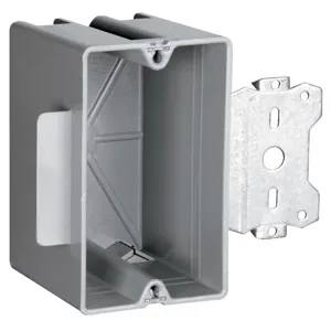 PASS AND SEYMOUR S1-18-S50 Stud Bracket Box, with Quick Click, 18 In-Cu, Wood/Steel Gray | CH4MZN