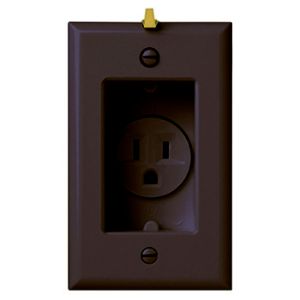 PASS AND SEYMOUR S3713-TRBK Clock Hanger Receptacles, with Smooth Wall Plate, 15A, 125V, Black | CH4LFK