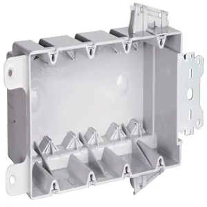 PASS AND SEYMOUR S4-68-S50AC Wood And Steel Stud Bracket Box, with Quick Click, 68 In-Cu, Gray | CH4MZQ