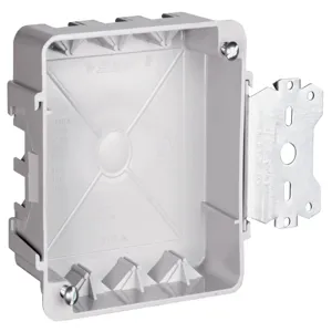 PASS AND SEYMOUR S44-21-SAC Square Box, with Threaded Mounting Hole, 4 Inch Size, 21 In-Cu, Gray | CH4ADC