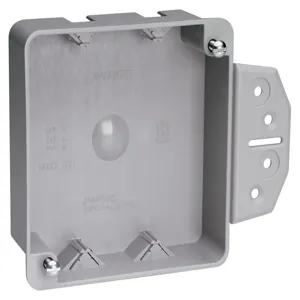 PASS AND SEYMOUR S4418-BAC Square Box with Threaded Mounting Holes, 4 Inch Size | CH4JYA