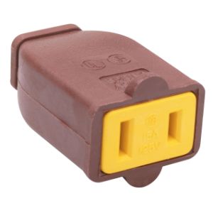 PASS AND SEYMOUR SA155CC10 Straight Blade Connector, 15A, 125V, Polarized, 2 Wire, Double Pole | CH4GQZ