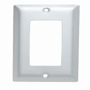 PASS AND SEYMOUR SA26 Decorator Opening Wall Plate, 1 Gang, Aluminium | CH4CKW