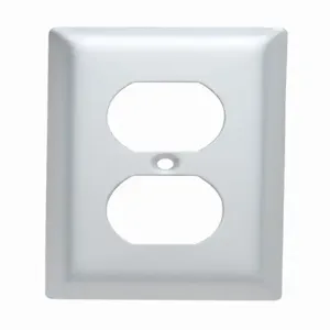 PASS AND SEYMOUR SA8 Wall Plate, Duplex Receptacle Opening, 1 Gang, Aluminium | CH4CUR