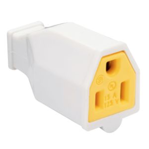 PASS AND SEYMOUR SA993WCC10 Straight blade connector, 15A, 125V, 3 Wire, Double Pole | CH4GRH
