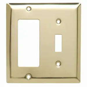 PASS AND SEYMOUR SB126-PB Toggle Switch And Decorator, 2 Gang, Polished Brass | CH4BNC