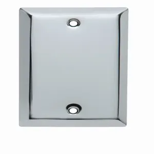 PASS AND SEYMOUR SB13-CH Blank Wall Plate, Box Mounted, 1 Gang, Chrome | CH4BFX