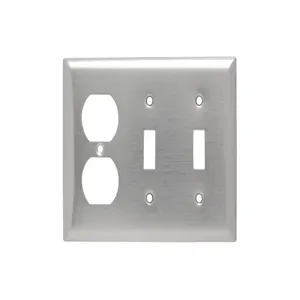 PASS AND SEYMOUR SB263-PB Decorator Opening Wall Plate, 3 Gang, Polished Brass | CH4CHZ