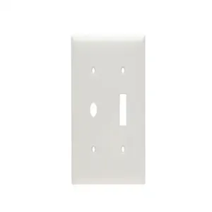 PASS AND SEYMOUR SP112-W Combination Opening Wall Plate, 1 Telephone And 1 Toggle Switch, 2 Gang | CH4BRK