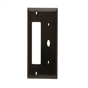 PASS AND SEYMOUR SP1226 Combination Opening Wall Plate, 1 Telephone And 1 Decorator, 2 Gang | CH4BRB