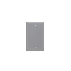 PASS AND SEYMOUR SP13-GRY Blank Wall Plate, Box Mounted, 1 Gang, Gray | CH4BFZ