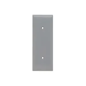 PASS AND SEYMOUR SP14-GRY Blank Wall Plate, Strap Mounted, 1 Gang, Gray | CH4BHY