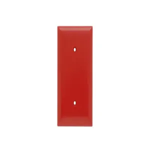 PASS AND SEYMOUR SP14-RED Blank Wall Plate, Strap Mounted, 1 Gang, Red | CH4BJE