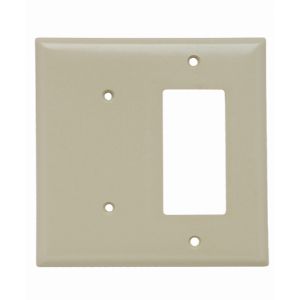 PASS AND SEYMOUR SP1426-I Combination Opening Wall Plate, 1 Blank And 1 Decorator, 2 Gang | CH4BNL