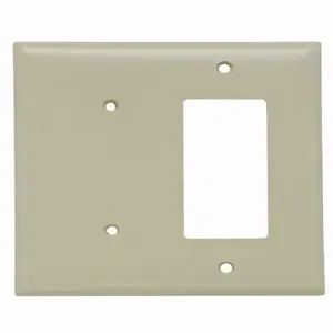 PASS AND SEYMOUR SP1426-I Combination Opening Wall Plate, 1 Blank And 1 Decorator, 2 Gang | CH4BNL