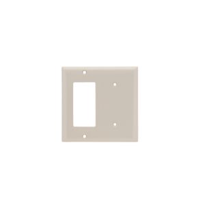 PASS AND SEYMOUR SP1426-LA Combination Opening Wall Plate, 1 Blank And 1 Decorator, 2 Gang | CH4BNM