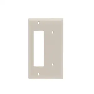 PASS AND SEYMOUR SP1426-LA Combination Opening Wall Plate, 1 Blank And 1 Decorator, 2 Gang | CH4BNM