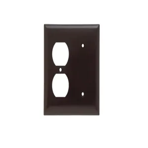 PASS AND SEYMOUR SP148 Combination Opening Wall Plate, 1 Blank And 1 Duplex Receptacle, 2 Gang | CH4BNW