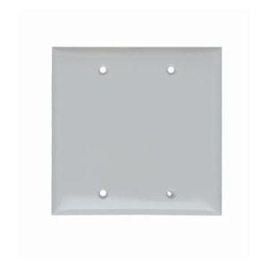 PASS AND SEYMOUR SP23-W Blank Wall Plate, Box Mounted, 2 Gang, White | CH4BHK