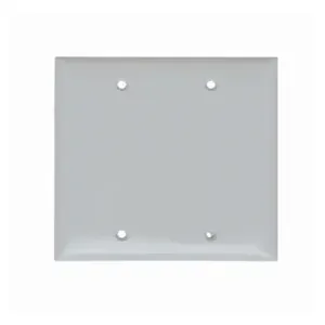 PASS AND SEYMOUR SP23-W Blank Wall Plate, Box Mounted, 2 Gang, White | CH4BHK