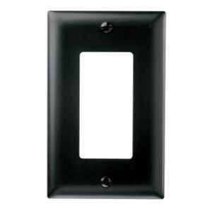 PASS AND SEYMOUR SP262-BK Decorator Opening Wall Plate, 2 Gang, Black | CH4CNT