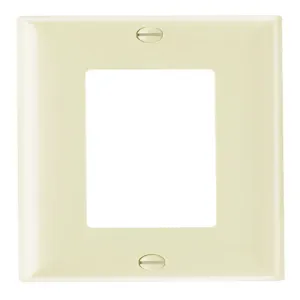 PASS AND SEYMOUR SP26-I Decorator Opening Wall Plate, 1 Gang, Ivory | CH4CLF