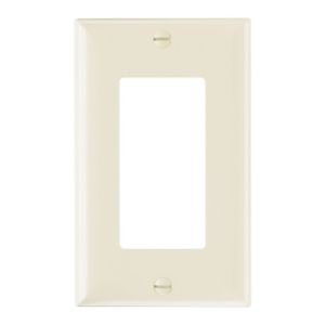 PASS AND SEYMOUR SP26-LA Decorator Opening Wall Plate, 1 Gang, Light Almond | CH4CLK