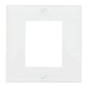 PASS AND SEYMOUR SP26-W Decorator Opening Wall Plate, 1 Gang, White | CH4CLR