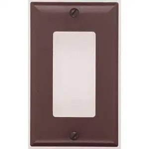 PASS AND SEYMOUR SP26 Decorator Opening Wall Plate, 1 Gang, Brown | CH4CKZ