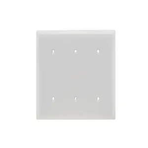 PASS AND SEYMOUR SP34-W Blank Wall Plate, Strap Mounted, 3 Gang, White | CH4BJM