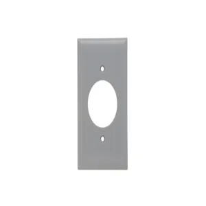 PASS AND SEYMOUR SP720-GRY Wall Plate Receptacle Opening, 1 Gang, Gray | CH4HQF