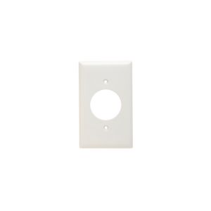 PASS AND SEYMOUR SP720-W Wall Plate Receptacle Opening, 1 Gang, White | CH4HQQ