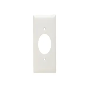 PASS AND SEYMOUR SP720-W Wall Plate Receptacle Opening, 1 Gang, White | CH4HQQ