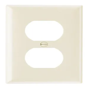 PASS AND SEYMOUR SP8-LA Wall Plate, Duplex Receptacle Opening, 1 Gang, Light Almond | CH4CVM