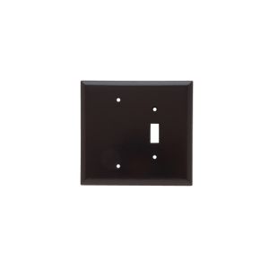 PASS AND SEYMOUR SPO113 Combination Opening Wall Plate, 1 Toggle Switch And 1 Blank, 2 Gang | CH4BRR