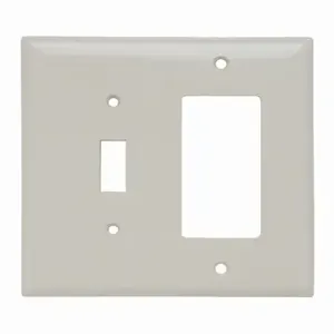 PASS AND SEYMOUR SPJ126-LA Combination Opening Wall Plate, 1 Toggle Switch And 1 Decorator, 2 Gang | CH4BUA