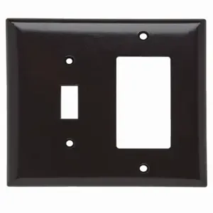 PASS AND SEYMOUR SPJ126 Combination Opening Wall Plate, 1 Toggle Switch And 1 Decorator, 2 Gang | CH4BTN